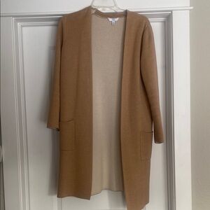 Time and Tru Women's Camel Open-Front Cardigan